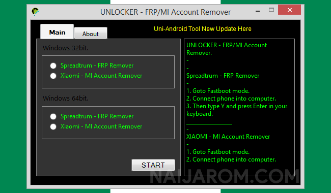 Unlocker FRP MI Account Remover Tool (free download)